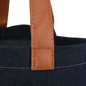 حقائب تسوق قابلة لإعادة الاستخدام صديقة للبيئة بشعار مخصص، حقيبة دنيم عصرية خفيفة الوزن مقاومة للماء للسفر والاستخدام اليومي - Product Image 5