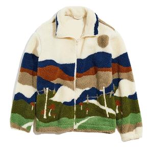 عالية الجودة مخصصة شعار الأزياء زائد حجم السترات الرجال الشتاء الدافئة شيربا البريدي جاكيت من الصوف - Product Image 1