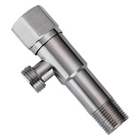 Robinet d'arrêt d'angle en acier inoxydable 1/2 pouce pour eau chaude et froide, accessoires de robinetterie de salle de bain