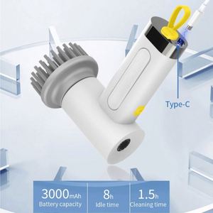 <b>Plastic</b> Electric Cleaning Brush Customized <b>Kitchen</b> Bathroom Multi-functional Handheld Wireless Eco-Friendly - Product Image 2