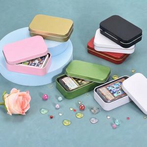 Boîte en métal rectangulaire personnalisée Vietnam WeWood avec logo, conteneur de rangement en métal avec couvercle amovible, petite boîte cadeau en fer blanc - Product Image 5