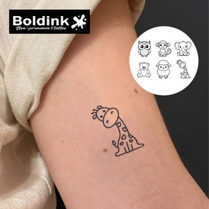 Colección Más Reciente de Boldink 2026: Pegatinas de Tatuajes Semipermanentes Resistentes al Agua por 2 Semanas, Adorables Diseños de Animales, Perfectas para Niños - Product Image 3