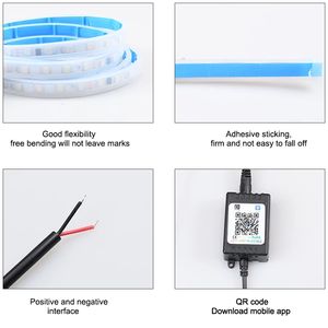 Tira de luces Led para capó de coche, lámpara ambiental decorativa con Control de sonido y APP Symphony, luces diurnas automáticas modificadas de 12V - Product Image 4