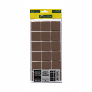 BROWN 35x35mm Self Adhesive Square FELT Furniture Feet Floor <b>Protector</b> Pads - Product Image 2