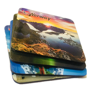 Promotional Customized Square Waterproof Paint Souvenirs Coaster With Cork Bottom for DIY Printing