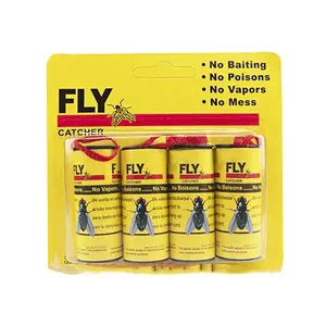 Yelin Cheaper Sticky Fly Catcher Yellow Blue Glue Roll Trap Paper Glue Ribbon