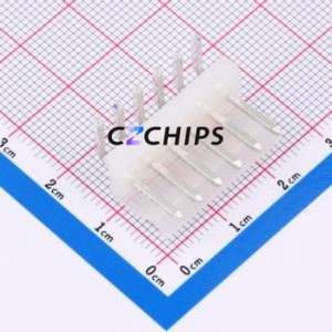 3.96-6AWT Wire-to-Board Pin Header Bent Lead Through Hole,P=3.96mm Connector 1x6P 3.96mm Right Angle Insert 6P - Product Image 1