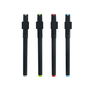 Stylos gel personnalisables avec logo, code QR, mine noire, corps en plastique coloré, impression sérigraphique pour promotion commerciale - Product Image 5