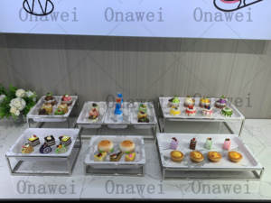 Onawei Équipement de cafétéria HighTea Stand Banquet <span class=keywords><strong>Buffet</strong></span> Services de <span class=keywords><strong>repas</strong></span> froids Présentoir à sushi Gâteau - Product Image 5