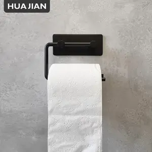 304 stainless steel 3M Self Adhesive Toilet Paper Holder Iron black Tissue holder Roll Paper Holder