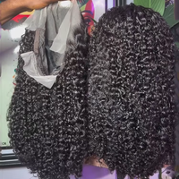 Wear and Go Pixie Perruque bouclée Perruques sans colle de cheveux humains brésiliens Vente en gros de cheveux naturels avec HD Full Lace Frontal Perruques pour femmes