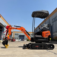 LIVRAISON GRATUITE Mini-excavatrice 1,5 tonne avec moteur Kubota, nouvelle pelle sur chenilles en acier, excavatrice compacte agricole 1 tonne 2 tonnes à vendre