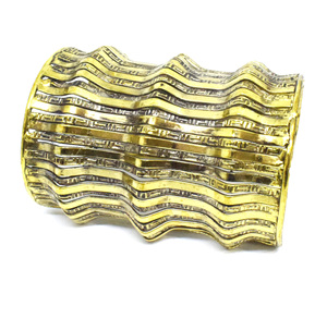 2024 New York ethnic Cheap Gold Bangle 6mm Stainless Steel Summer Casual Dress Metal Discount Big Bangle Mixed Jewelry - Product Image 4