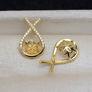 Pendientes de Plata S925 con Perla de 11 mm para Mujer, Bandeja Vacía para Joyería Hecha a Mano, Accesorios de Joyería JG5131 - Product Image 2