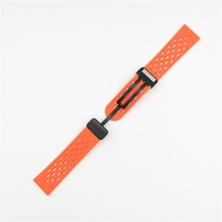 Smartwatch-Serie Lochdesign Faltbarer Magnetverschluss 20/22mm Silikon-Gel Uhrenarmband