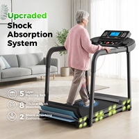 Tapis de marche pour personnes âgées Q23L pour la maison, avec barres d'appui allongées, tapis de marche de récupération et de remise en forme pour seniors, avec contrôle via application en option