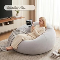 Canapé gonflable sphérique moderne et simple pour l'extérieur, pliable, pour la maison, pour dormir et se détendre, coussin d'air portable, pouf
