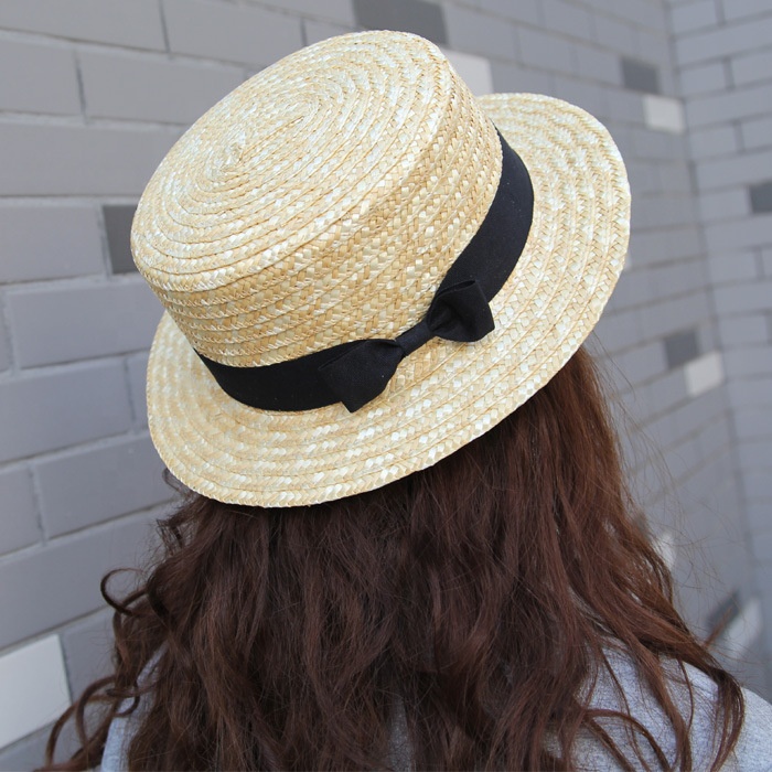 Custom flower children Boater Straw Hat