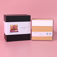 Bloc-notes 3D personnalisé, calendrier, arbre de cerisier, boîte à lumière, décoration de bureau, bloc-notes, papeterie, cadeau d'anniversaire pour fille, cadeau de Noël pour enfants