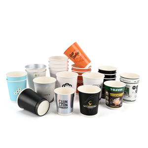 Gobelets à café en papier jetables biodégradables écologiques de qualité alimentaire à double paroi de 8 oz - Product Image 3