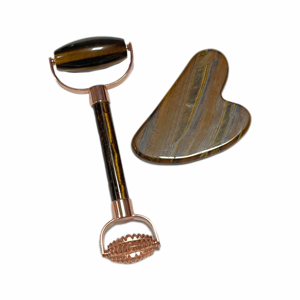 Chine Usine Tiger Eye Jade Roller Bâton de massage facial Outil de beauté portable pour le lifting du visage et le massage des yeux - Product Image 5