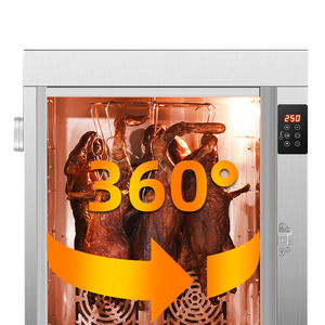 Estufa de cocina de pato eléctrica de acero inoxidable de gran capacidad comercial <span class=keywords><strong>horno</strong></span> de pato asado giratorio automático con 12 ganchos - Product Image 5