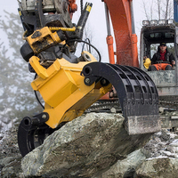 Grappin de tri et de classification de pierres pour excavatrice à mâchoires larges, avec moteur silencieux, pour la construction