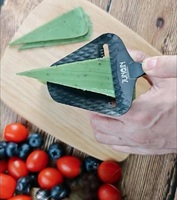 Trancheuse à fromage portable JunQin durable et écologique, en acier inoxydable avec revêtement en titane, compatible lave-vaisselle et alimentaire