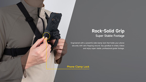 Soporte Ulefone Armor Mount Go 360 °   Vistas Giratorias 270 °   Soporte Ajustable para Teléfono Móvil con Correa Ajustable Vertical y Horizontal, Estabilidad Profesional - Product Image 6