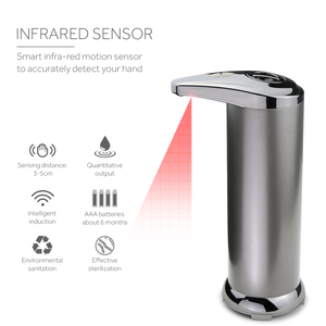Distributeur <span class=keywords><strong>automatique</strong></span> de <span class=keywords><strong>savon</strong></span> liquide sans contact en acier inoxydable, nouvelle version 2023 - Product Image 3