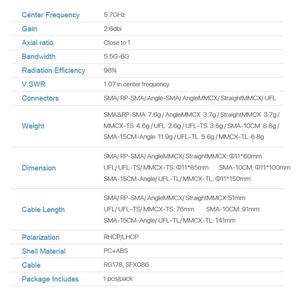 Antena Foxeer Lollipop 4 <span class=keywords><strong>V4</strong></span> 2.6Dbi para Dron FPV RC de Carreras, Conector Múltiple, Antena de Transmisión y Recepción de Imagen de 5.8G - Product Image 2