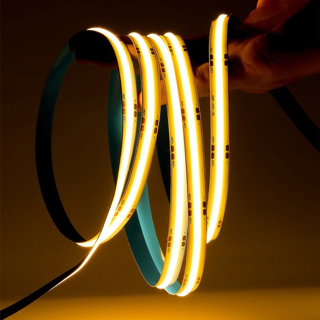 Decorating Light High Cri90 Cob Strip 12v 24v Flexible Led Strip Light 840Chips/m Dotless Rgb Rgbw Cob Led Strip