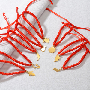 (1 Stück) Spanien Kanarische Inseln <span class=keywords><strong>Mallorca</strong></span> La Palma mit roten Seilarmbändern für Frauen und Mädchen, kanarischer Armreif, Schmuck # 559262 - Product Image 3