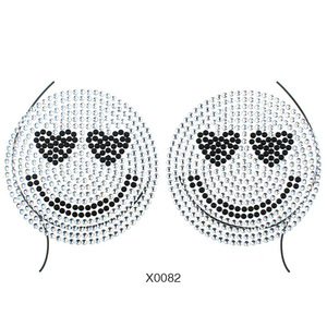 Adesivi per tatuaggi con strass di cristallo <span class=keywords><strong>In</strong></span> Stock feste feste con viso sorriso decorazioni per il corpo con stella del seno di natale <span class=keywords><strong>giorno</strong></span> della terra - Product Image 5
