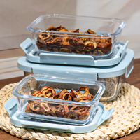 Four à micro-ondes à haute température haute Borosilicate cuisine maison hermétique bol alimentaire ensemble étudiant verre boîte à lunch