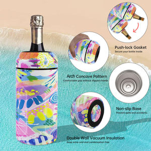 Eco Friendly sottovuoto in acciaio inox vino Champagne bottiglia di raffreddamento adatto alla maggior parte delle bottiglie da 750mL mantiene refrigerato fino a 6 ore - Product Image 5