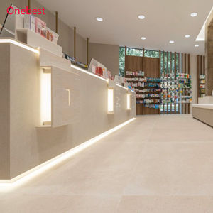 Mostrador <span class=keywords><strong>de</strong></span> Caja para <span class=keywords><strong>Farmacia</strong></span> con Superficie Sólida e Iluminación LED, Mostrador <span class=keywords><strong>de</strong></span> Recepción Moderno para Clínica Dental para 3 Personas - Product Image 4