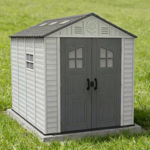Abri <span class=keywords><strong>de</strong></span> jardin en résine robuste, armoire <span class=keywords><strong>de</strong></span> <span class=keywords><strong>rangement</strong></span> extérieure avec structure en plastique, facile à assembler pour <span class=keywords><strong>patio</strong></span> et garage - Product Image 2