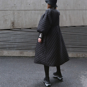 <span class=keywords><strong>Manteau</strong></span> en coton surdimensionné 528, hiver, vintage, manches lanternes, gaufrage, <span class=keywords><strong>long</strong></span> <span class=keywords><strong>manteau</strong></span> en coton coréen pour femmes - Product Image 6