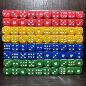 SALIWY DC28 <span class=keywords><strong>Dados</strong></span> Acrílicos Redondos de 14mm, Rojo, Amarillo, Azul, Verde, Negro, Blanco, Rosa, Morado, <span class=keywords><strong>para</strong></span> Juegos, Combinación de Colores, Seis Caras - Product Image 3