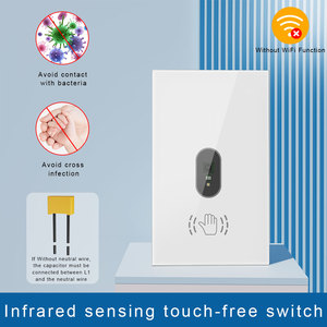 Nuevo Interruptor Táctil Infrarrojo WiFi sin Contacto, Interruptor de Luz de Pared Pequeño para EE. UU., de Vidrio y PC, Compatible con Alexa, Google Home y la Aplicación Smart Life - Product Image 1