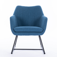Fauteuil d'appoint rembourré en tissu de velours de canapé de salon de luxe moderne nordique
