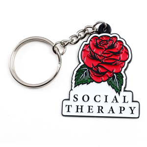 Gantungan Kunci Bunga Enamel Lunak Logam Warna Rose Gold, Hadiah, Grosir, Custom, Lucu - Product Image 3