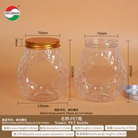 Boîtes en plastique PET vides modernes de haute qualité, pots en plastique transparents, emballage avec couvercles