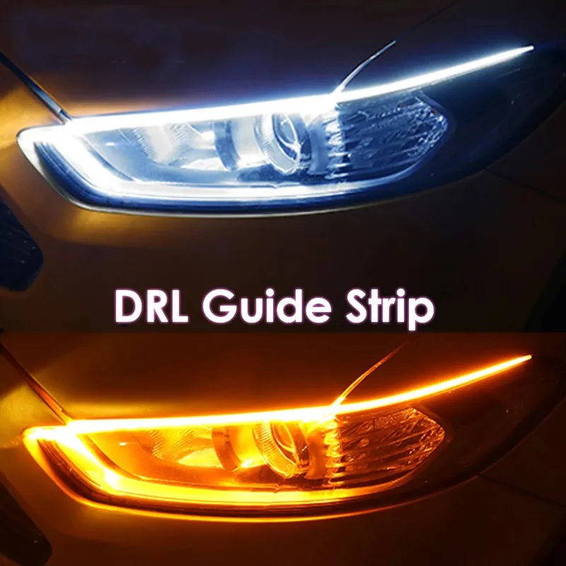 60cm Waterproof Flexible Car Led Daytime Running Light Sequential Led Strip Scan Mode Turn Signal Lights Drl Led