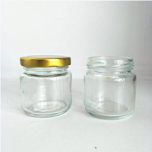 <span class=keywords><strong>Mini</strong></span> pots à miel ronds en verre de 1,5 oz avec bouchon à vis doré, écran givré carré imprimé pour bonbons, <span class=keywords><strong>confiture</strong></span>, gelée - Product Image 1