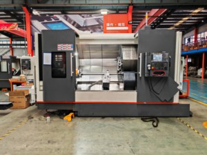 Nhiệm Vụ Nặng Nề Tck630x1500 45 Độ <span class=keywords><strong>CNC</strong></span> Slant Giường Máy Tiện 12-Trạm Tháp Pháo 4 Trục Với Máy Tiện Thanh Trung Chuyển Ngang Loại - Product Image 2