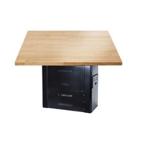 Table de barbecue coréen et de fondue sur mesure, 80*80cm 90*90cm, en acier inoxydable sans fumée, pour deux personnes