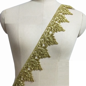 Dải Ruy Băng Đan Móc Viền Hóa Học Màu Vàng Vỏ Sò Hình Học Mới Dải Ruy Băng Ren Thêu Hoa Văn - Product Image 5