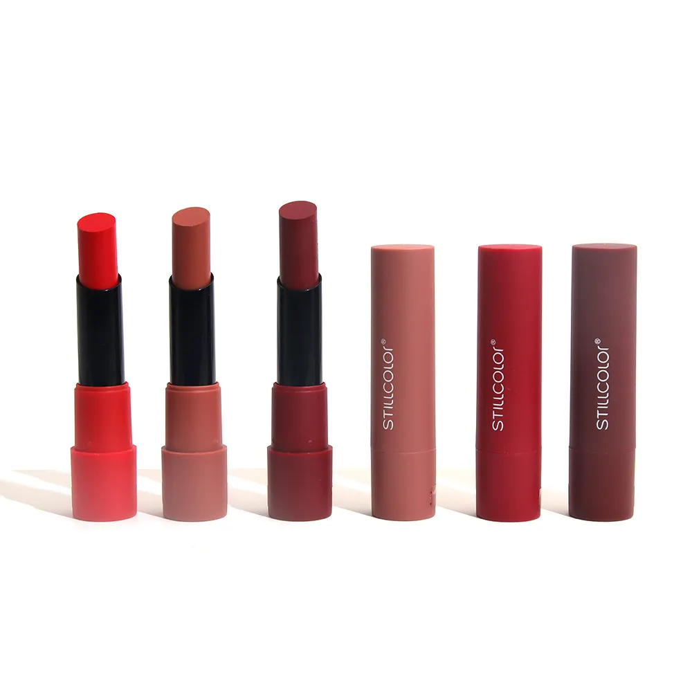 Hot Selling Long Lasting Nutritious Lip Stick Waterproof Velvet Matte Lipstick Private Label